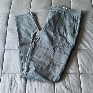 Men’s Grey Slim Cargo Pants (30)